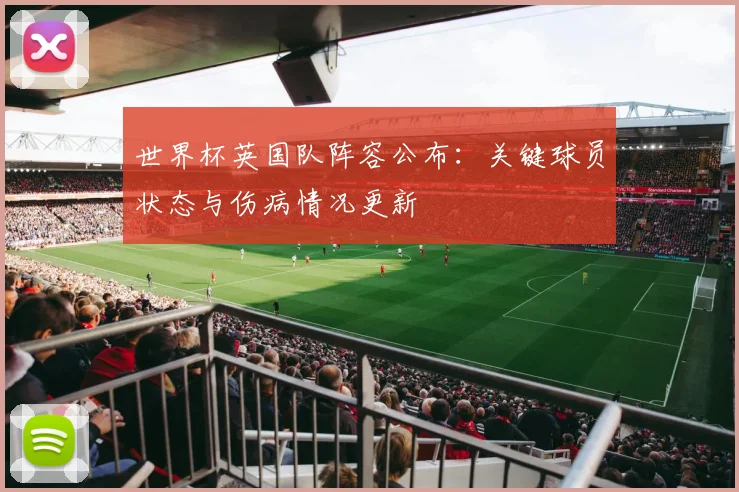 世界杯英国队阵容公布：关键球员状态与伤病情况更新