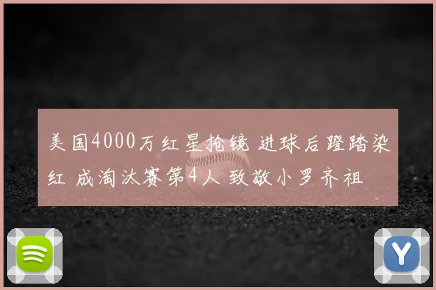 美国4000万红星抢镜 进球后蹬踏染红 成淘汰赛第4人 致敬小罗齐祖
